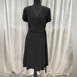 Elegant Black Wrap Dress